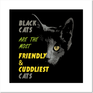 Black Cats The Most Friendly & Cuddliest Cats Posters and Art